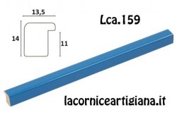 LCA.159 CORNICE 13X18 BOMBERINO AZZURRO LUCIDO CON VETRO