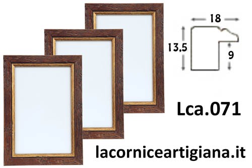 LCA.097 CORNICE 35X50 PIATTINA VERDE OPACO CON CRILEX - La Cornice Artigiana