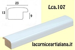 LCA.107 CORNICE 15X20 BOMBERINO BIANCO LUCIDO CON VETRO