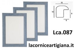 LCA.087 CORNICE 13X17 BOMBERINO BLU OPACO CON VETRO