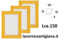 LCA.150 CORNICE 10X15 PIATTINA GIALLO OPACO CON VETRO