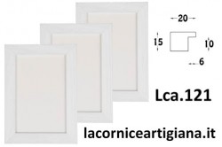 LCA.121 CORNICE 10X15 PIATTINA BIANCO OPACO CON VETRO