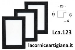 LCA.123 CORNICE 10X10 PIATTINA NERO OPACO CON VETRO