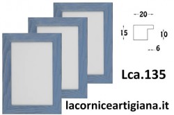 LCA.135 CORNICE 10X10 PIATTINA AZZURRO OPACO CON VETRO