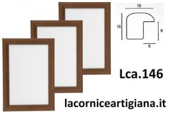 LCA.146 CORNICE 10X15 BOMBERINO NOCE OPACO CON VETRO