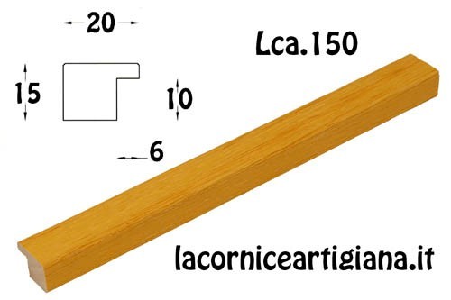 LCA.150 CORNICE 50X70 PIATTINA GIALLO OPACO CON CRILEX - La Cornice  Artigiana