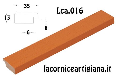 LCA.016 CORNICE 20X40 PIATTINA ARANCIO OPACO CON VETRO - La Cornice  Artigiana