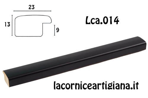 LCA.014 CORNICE 20X20 BOMBERINO NERO OPACO CON VETRO - La Cornice Artigiana