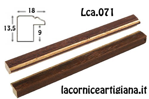 LCA.176 CORNICE 42X59,4 A2 SAGOMATA NOCE FILO ORO CON CRILEX - La