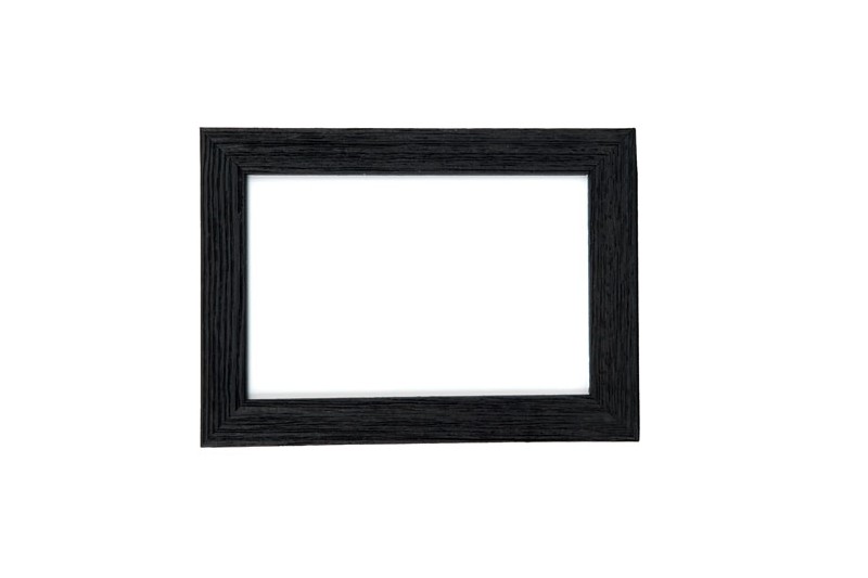 LCA.123 CORNICE 18X24 PIATTINA NERO OPACO CON VETRO - La Cornice Artigiana