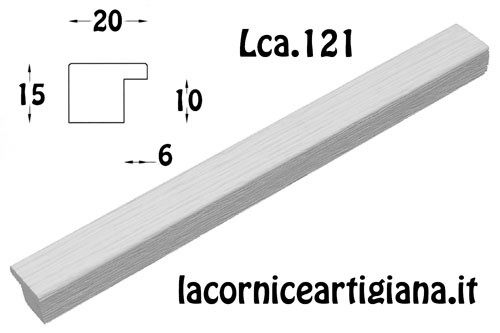 LCA.121 CORNICE 10X10 PIATTINA BIANCO OPACO CON VETRO - La Cornice Artigiana