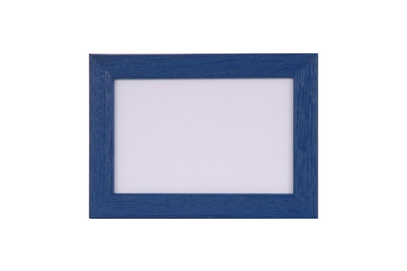 LCA.100 CORNICE 15X15 PIATTINA BLU OPACO CON VETRO - La Cornice Artigiana